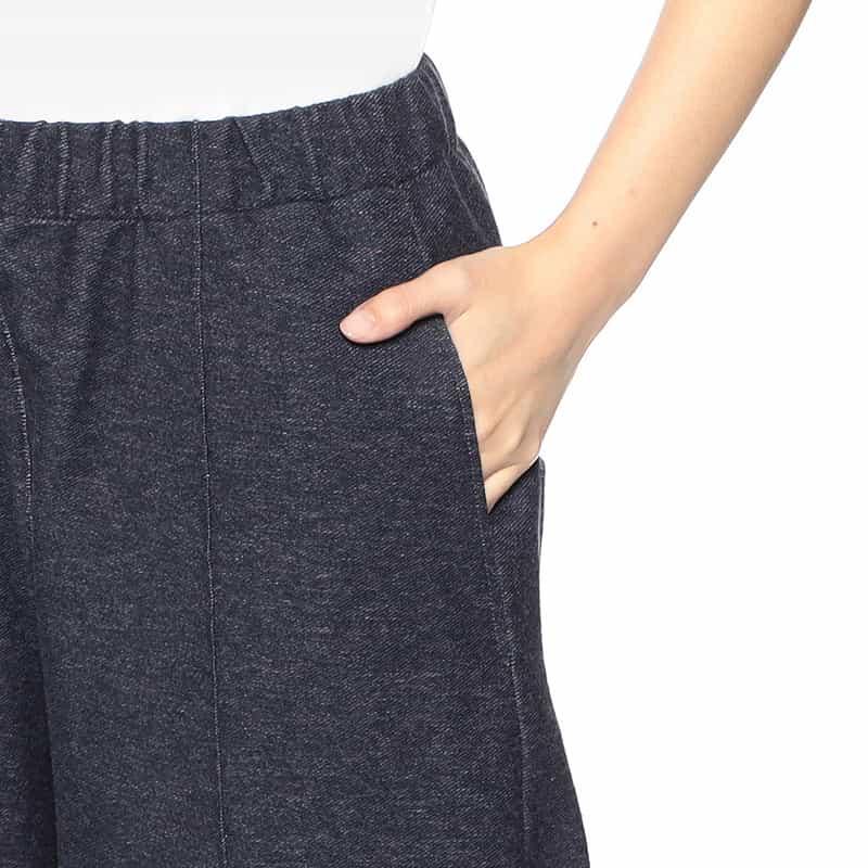 COGTHEBIGSMOKE ウエストゴム ワイドパンツ NAVY