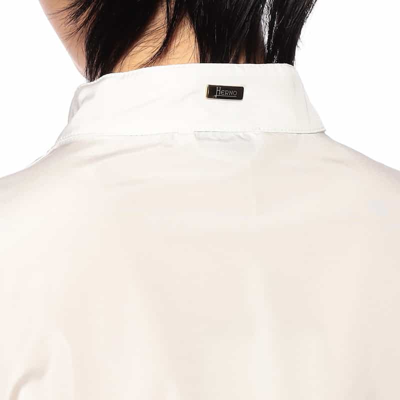 HERNO ロングフレアドレスコート WHITE