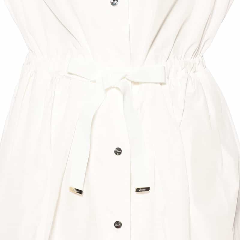 HERNO ロングフレアドレスコート WHITE