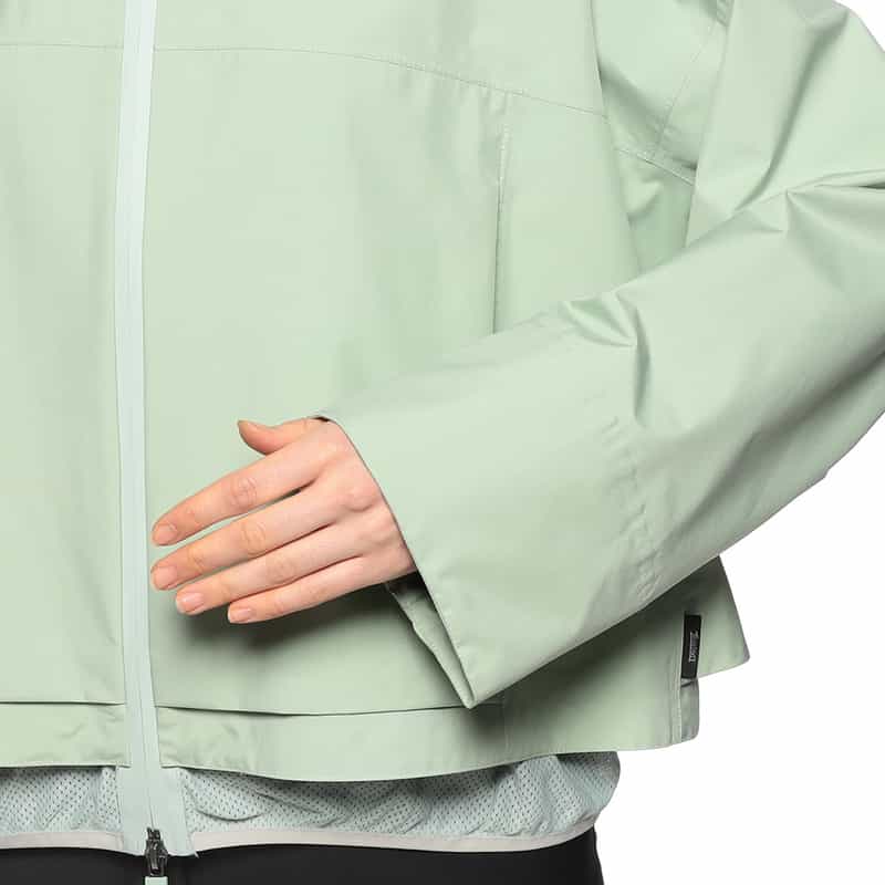 HERNO フーデッド ティアードショートコート LIGHT GREEN