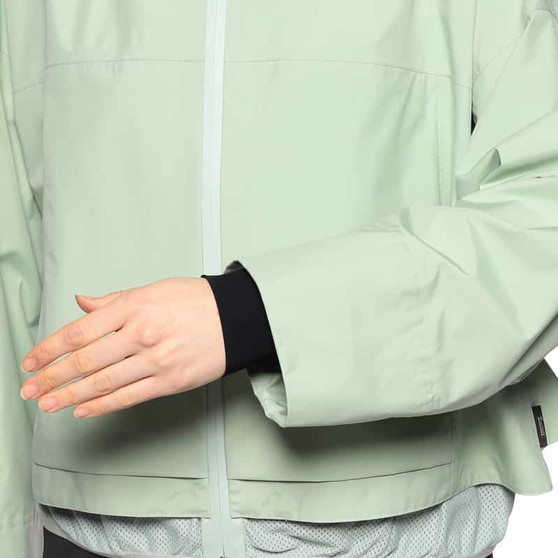 HERNO フーデッド ティアードショートコート LIGHT GREEN