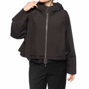 フーデッド ティアードショートコート