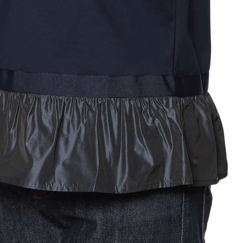 HERNO タフタフリル ドッキングカットソー NAVY