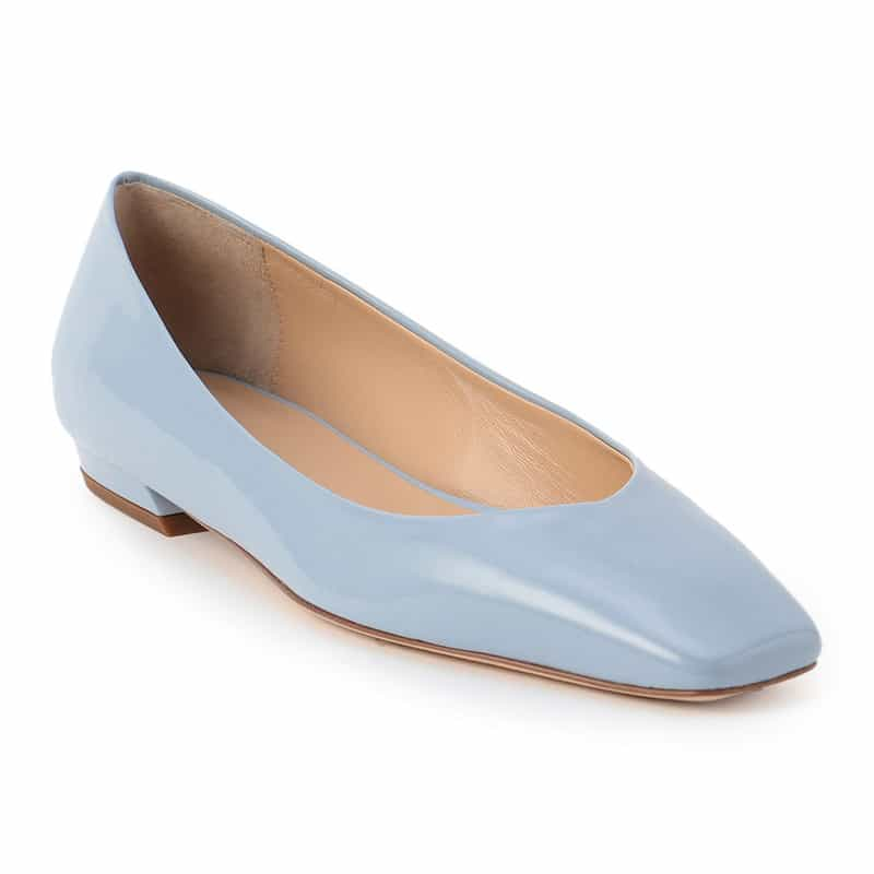 BARNEYS NEW YORK Vカット フラットバレエシューズ LIGHT BLUE