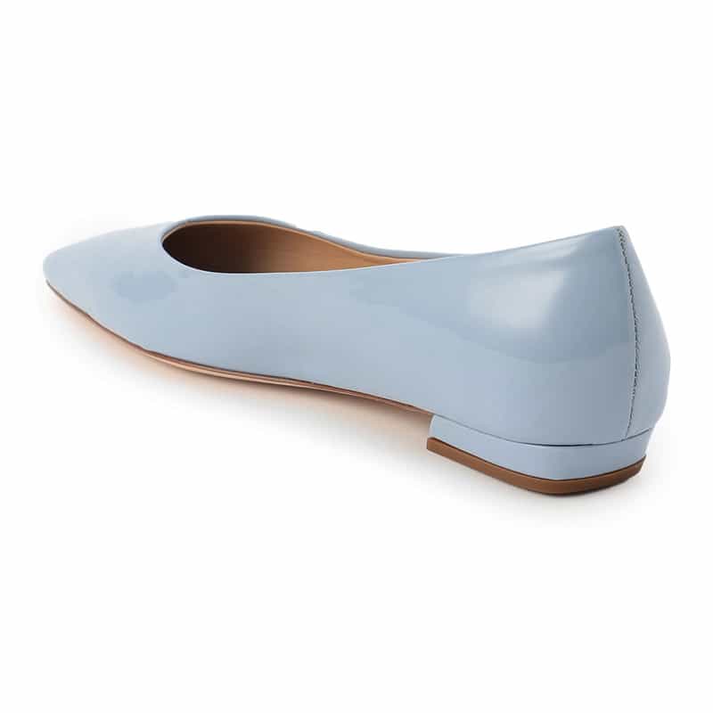 BARNEYS NEW YORK Vカット フラットバレエシューズ LT BLUE