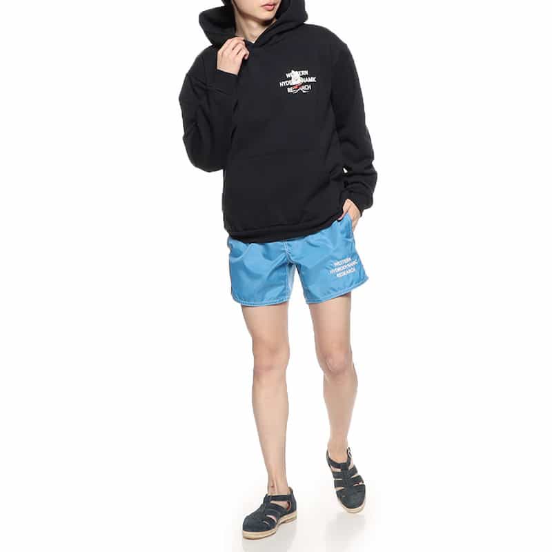 WESTERN HYDRODYNAMIC RESEARCH WESTERN HYDRODYNAMIC RESERCH＜ウェスタン ハイドロダイナミック リサーチ＞ロゴ入りスウェットパーカー BLACK