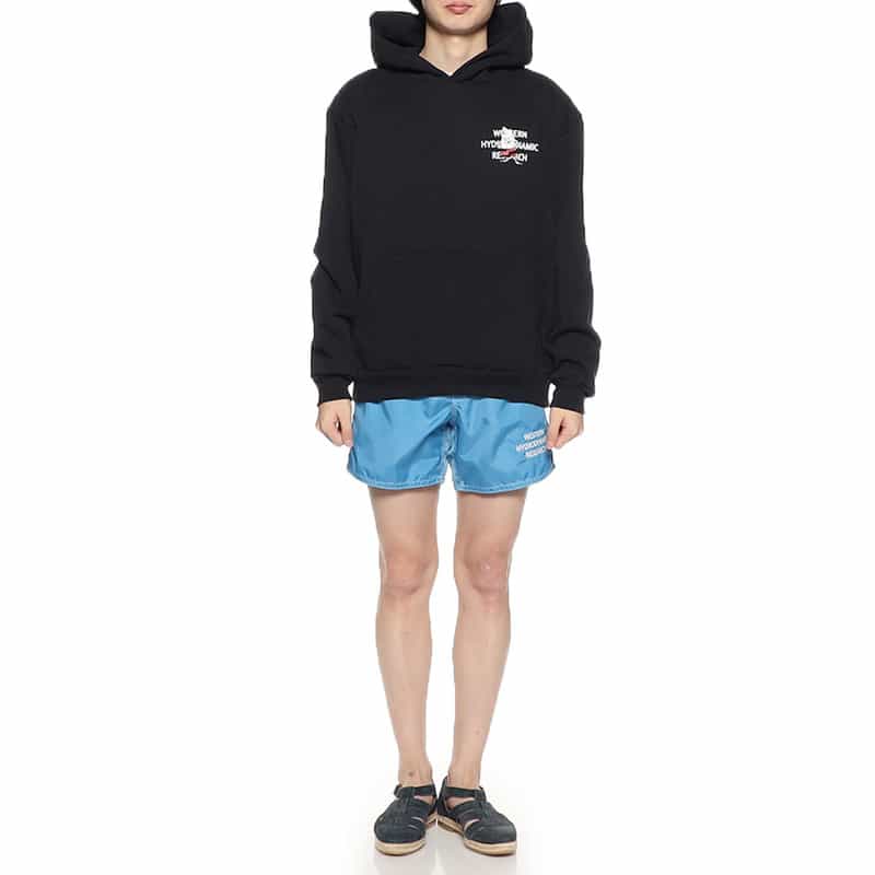 WESTERN HYDRODYNAMIC RESEARCH WESTERN HYDRODYNAMIC RESERCH＜ウェスタン ハイドロダイナミック リサーチ＞ロゴ入りスウェットパーカー BLACK