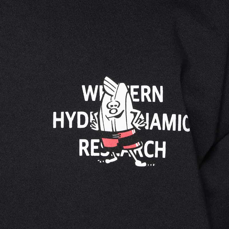 WESTERN HYDRODYNAMIC RESEARCH WESTERN HYDRODYNAMIC RESERCH＜ウェスタン ハイドロダイナミック リサーチ＞ロゴ入りスウェットパーカー BLACK