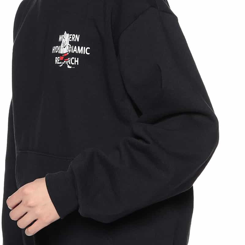 WESTERN HYDRODYNAMIC RESEARCH WESTERN HYDRODYNAMIC RESERCH＜ウェスタン ハイドロダイナミック リサーチ＞ロゴ入りスウェットパーカー BLACK