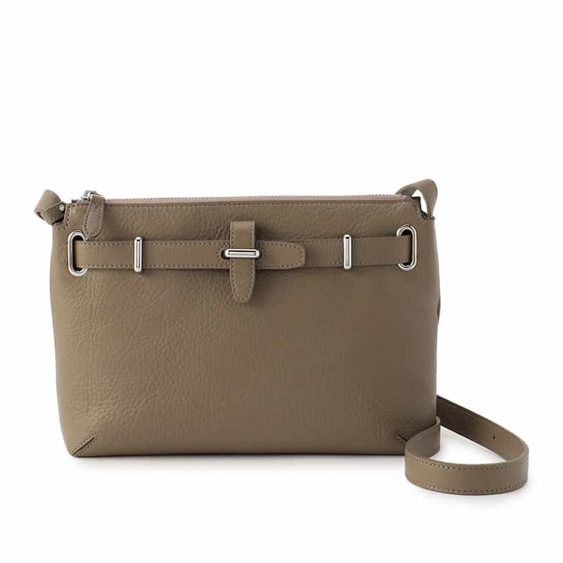 PELLE MORBIDA PELLE MORBIDA＜ペッレ モルビダ＞レザーショルダーバッグ "MB081" BEIGE