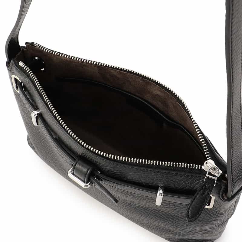 PELLE MORBIDA PELLE MORBIDA＜ペッレ モルビダ＞レザーショルダーバッグ "MB081" BLACK