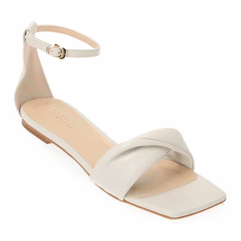 BARNEYS NEW YORK ローヒール ストラップサンダル WHITE