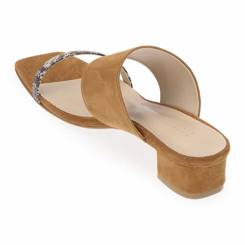 BARNEYS NEW YORK ダブルストラップサンダル CAMEL