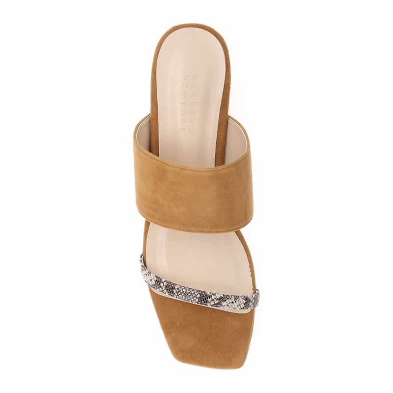 BARNEYS NEW YORK ダブルストラップサンダル CAMEL