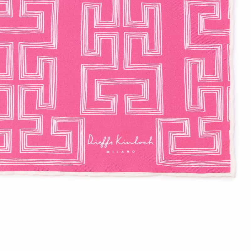 DIEFFE KINLOCH シルクスカーフ PINK