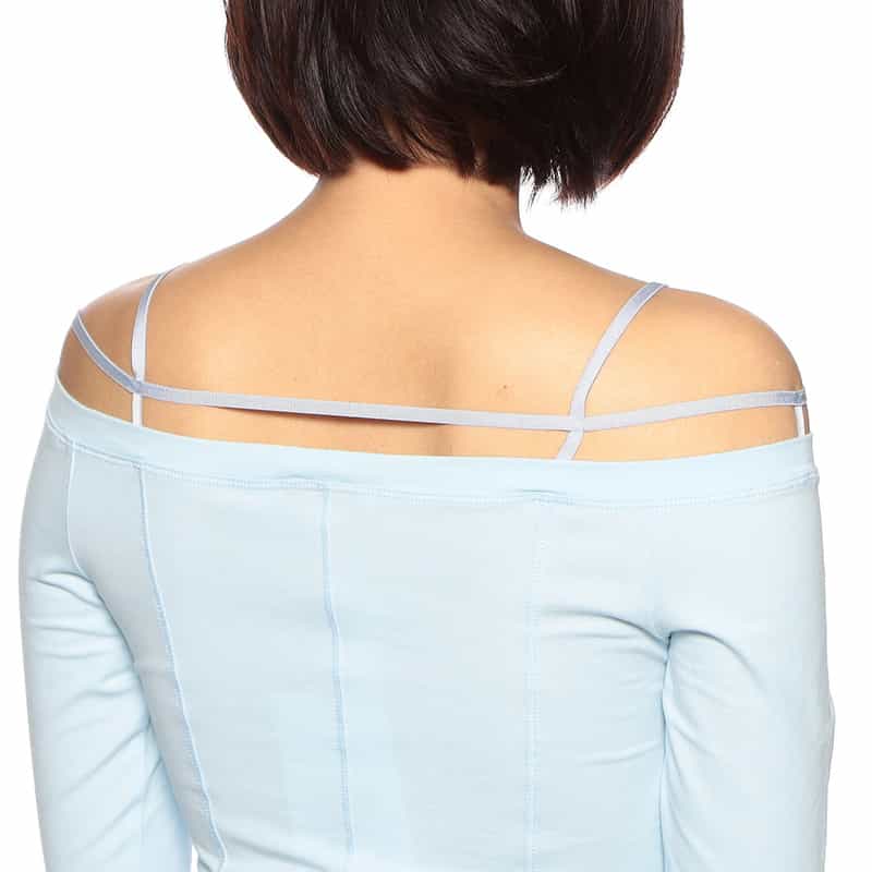 JACQUEMUS オフショルダー タイトカットソー LIGHT BLUE