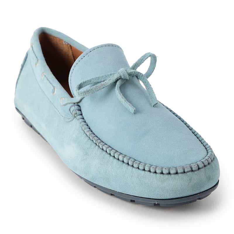 BARNEYS NEW YORK スエードドライビングシューズ TURQUOISE