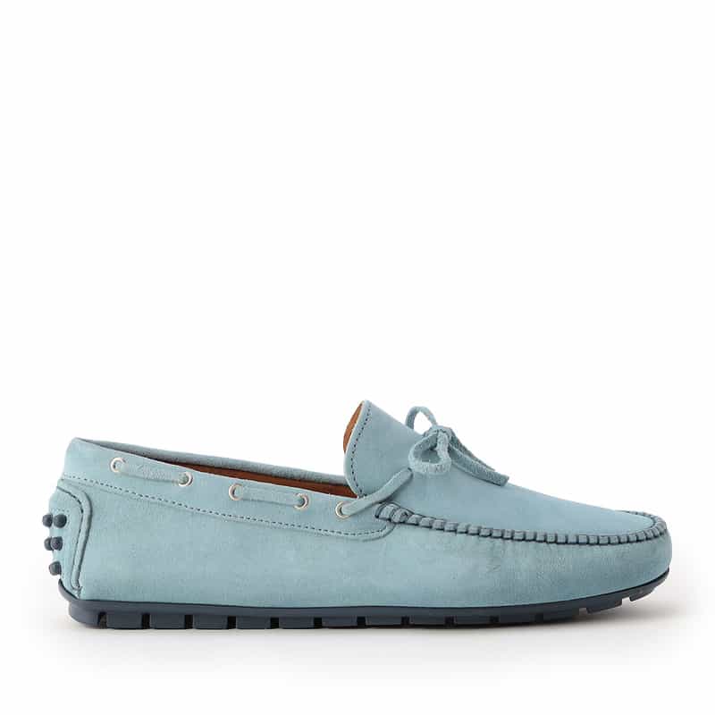 BARNEYS NEW YORK スエードドライビングシューズ TURQUOISE