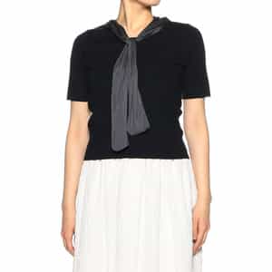 スカーフデザイン ニットプルオーバー