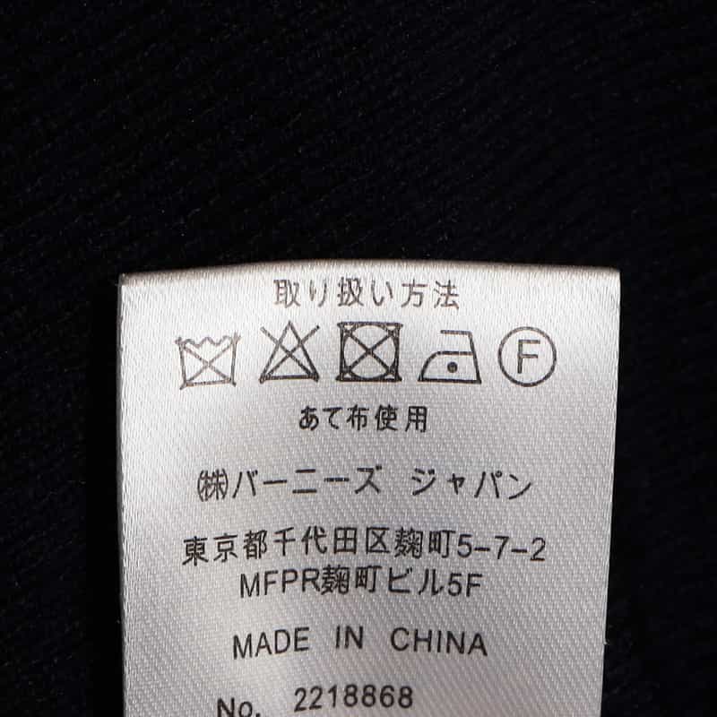 BARNEYS NEW YORK スカーフデザイン ニットプルオーバー DARK NAVY