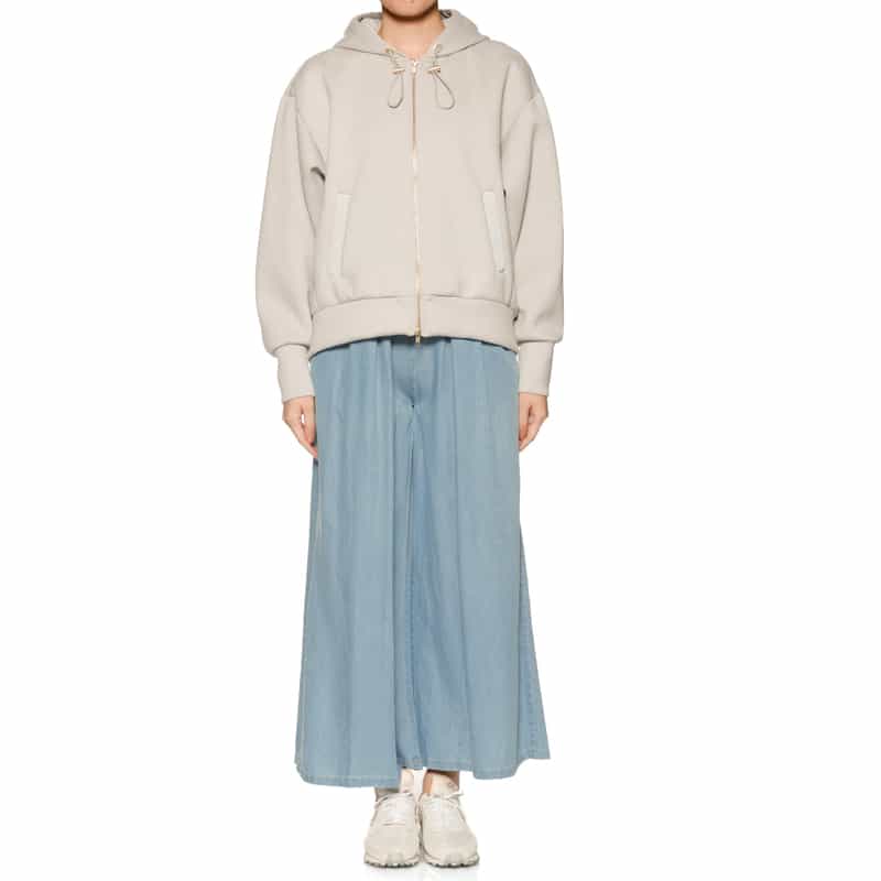 BARNEYS NEW YORK ウォッシャブル ジップアップパーカー LT GRAY