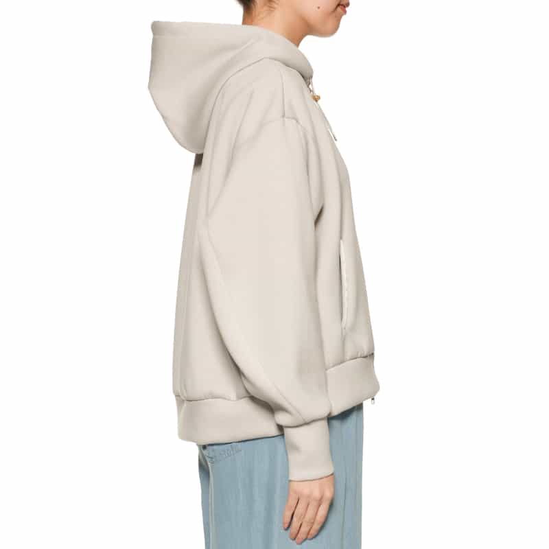 BARNEYS NEW YORK ウォッシャブル ジップアップパーカー LT GRAY