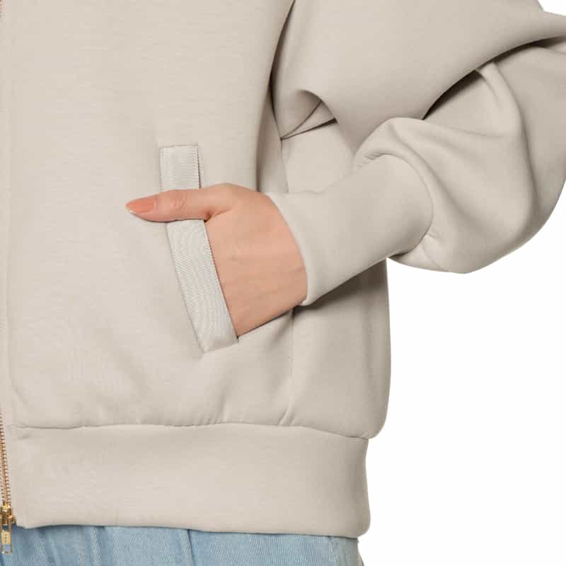 BARNEYS NEW YORK ウォッシャブル ジップアップパーカー LT GRAY