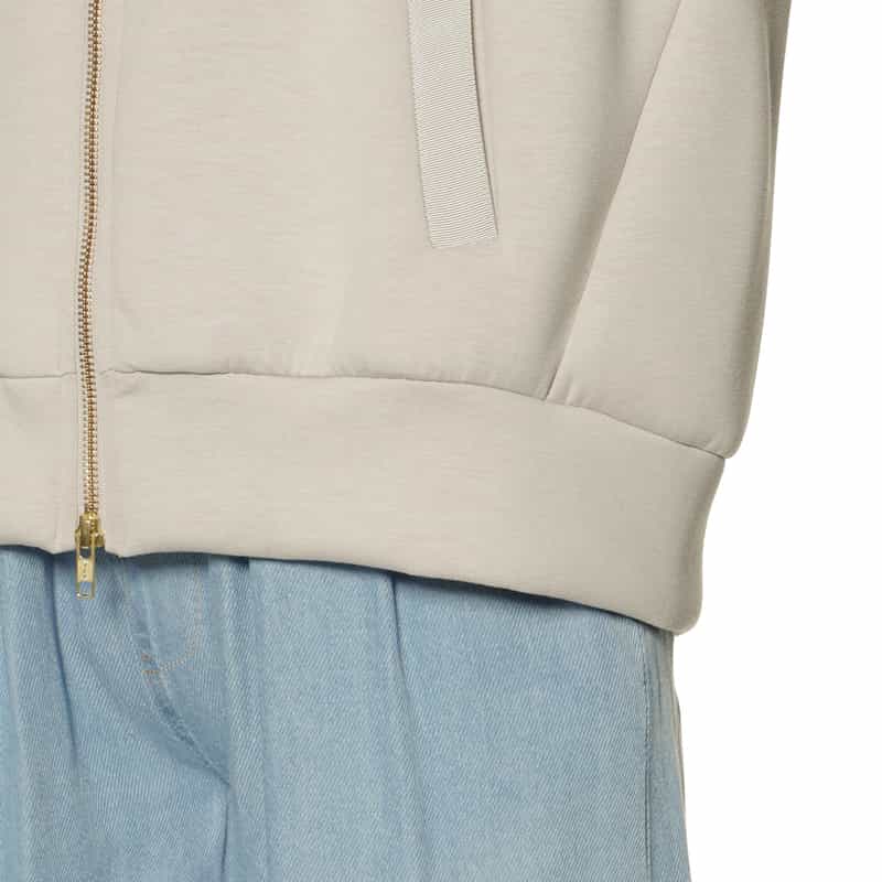 BARNEYS NEW YORK ウォッシャブル ジップアップパーカー LT GRAY