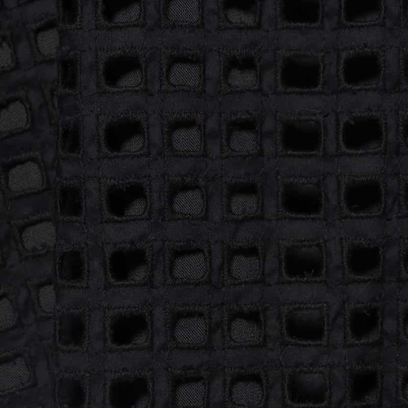 BARNEYS NEW YORK ウォッシャブル カットワークレーススカート BLACK