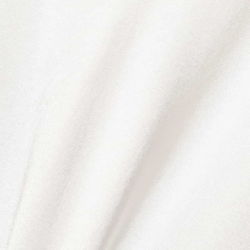 BARNEYS NEW YORK ウォッシャブル デコルテカッティングシルクブラウス WHITE