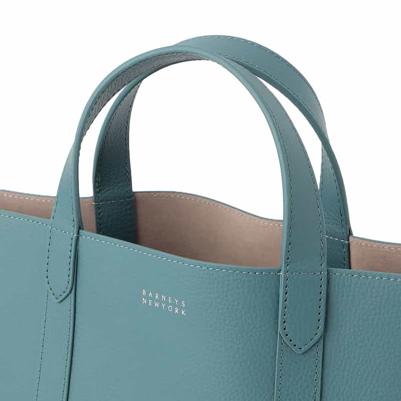 BARNEYS NEW YORK レザートートバッグ TURQUOISE