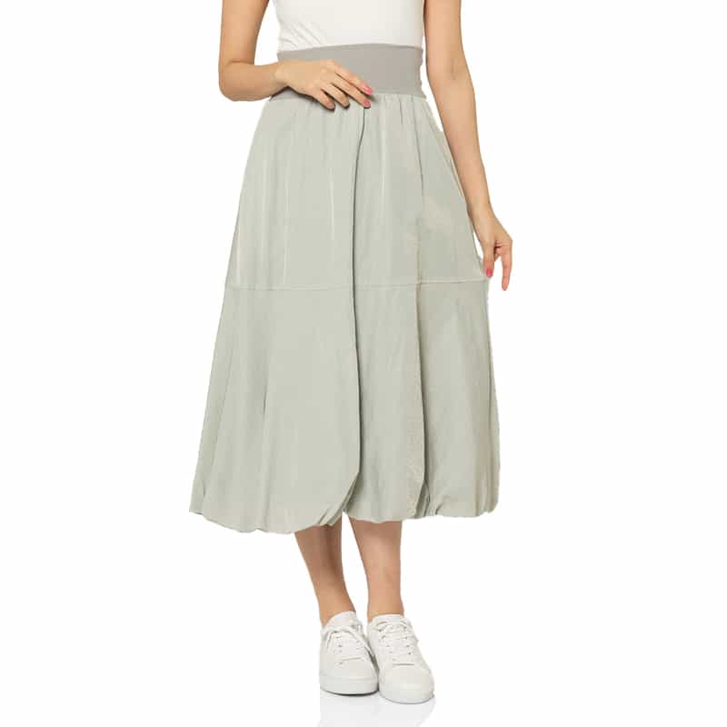 ウォッシャブル バルーンシルエットロングスカート