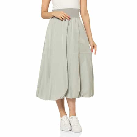 ウォッシャブル バルーンシルエットロングスカート