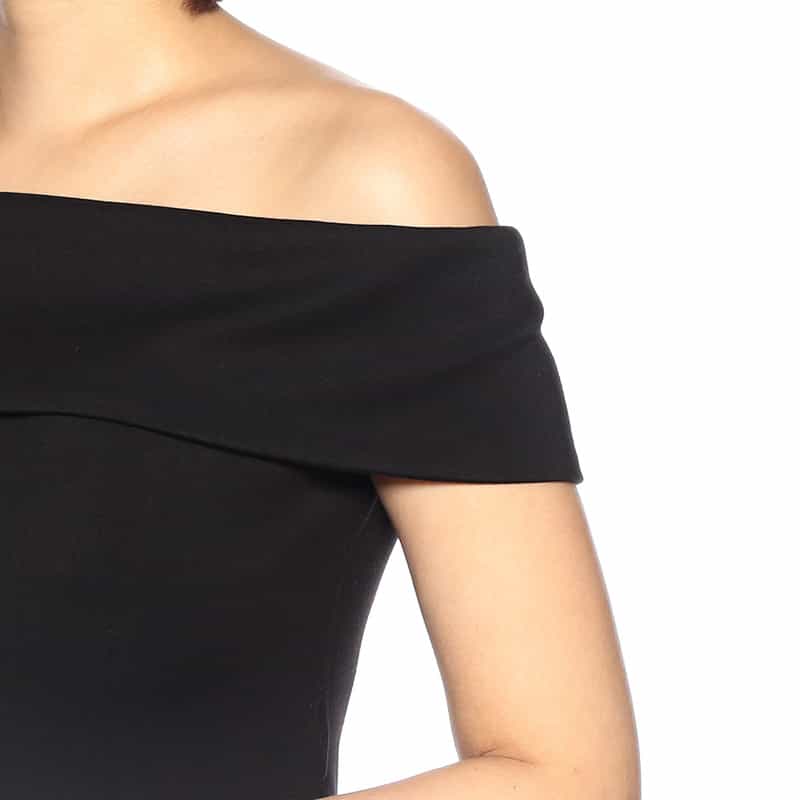 BARNEYS NEW YORK オフショルダードレス BLACK
