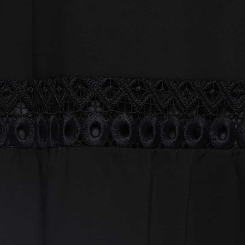 BARNEYS NEW YORK ジオメトリック柄レースドレス BLACK