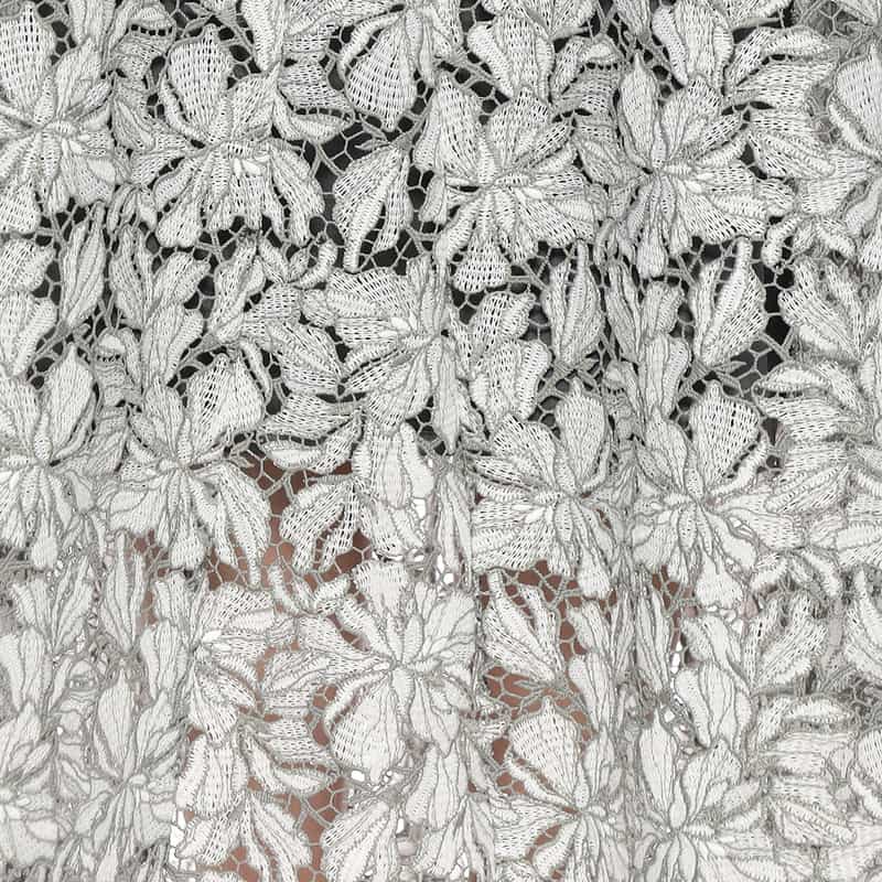 BARNEYS NEW YORK フラワーレース フレアロングスカート LIGHT GREEN