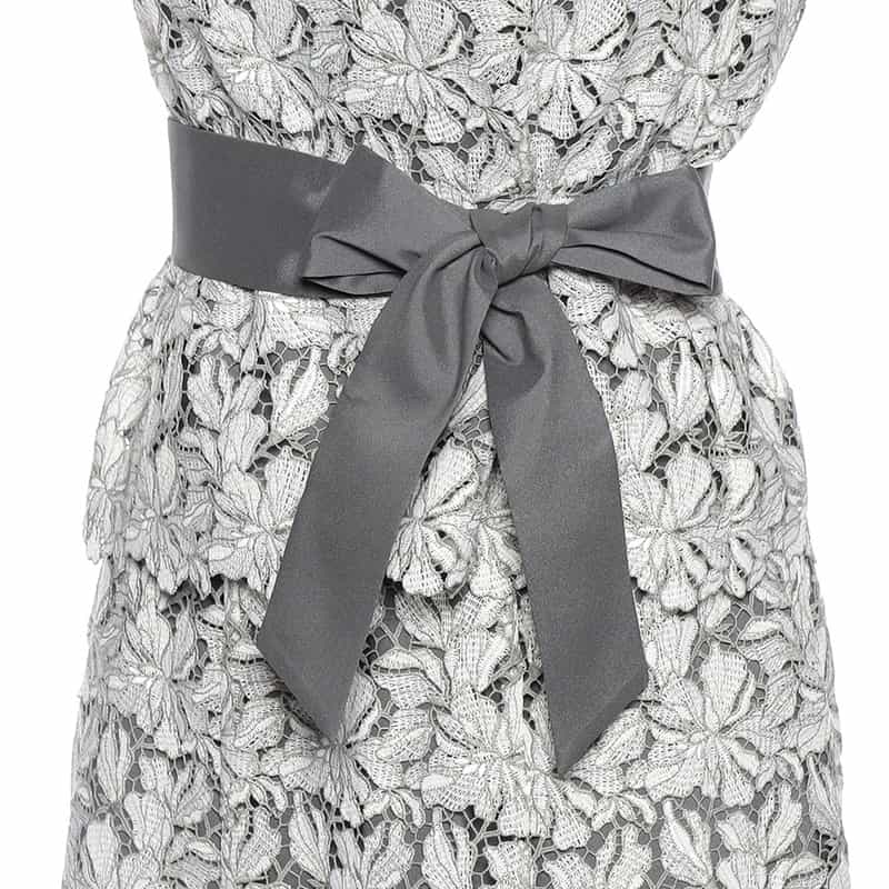 BARNEYS NEW YORK フラワーレース ウエストリボンブラウス LIGHT GREEN