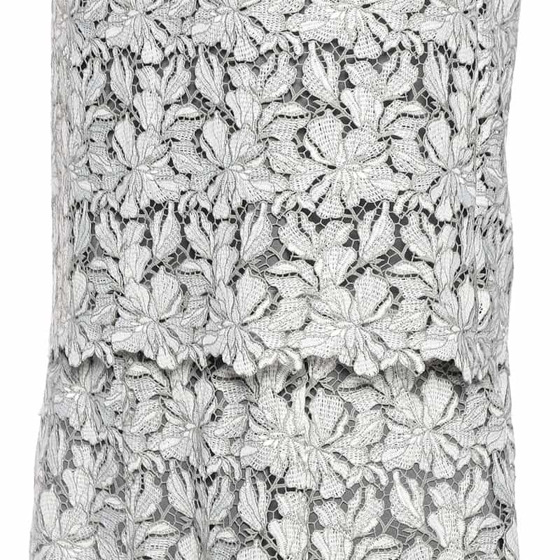 BARNEYS NEW YORK フラワーレース ウエストリボンブラウス LIGHT GREEN