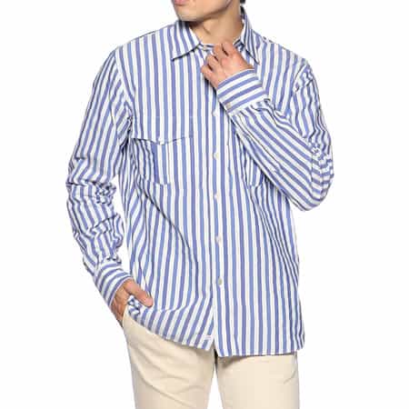 ストライプ柄シャツ