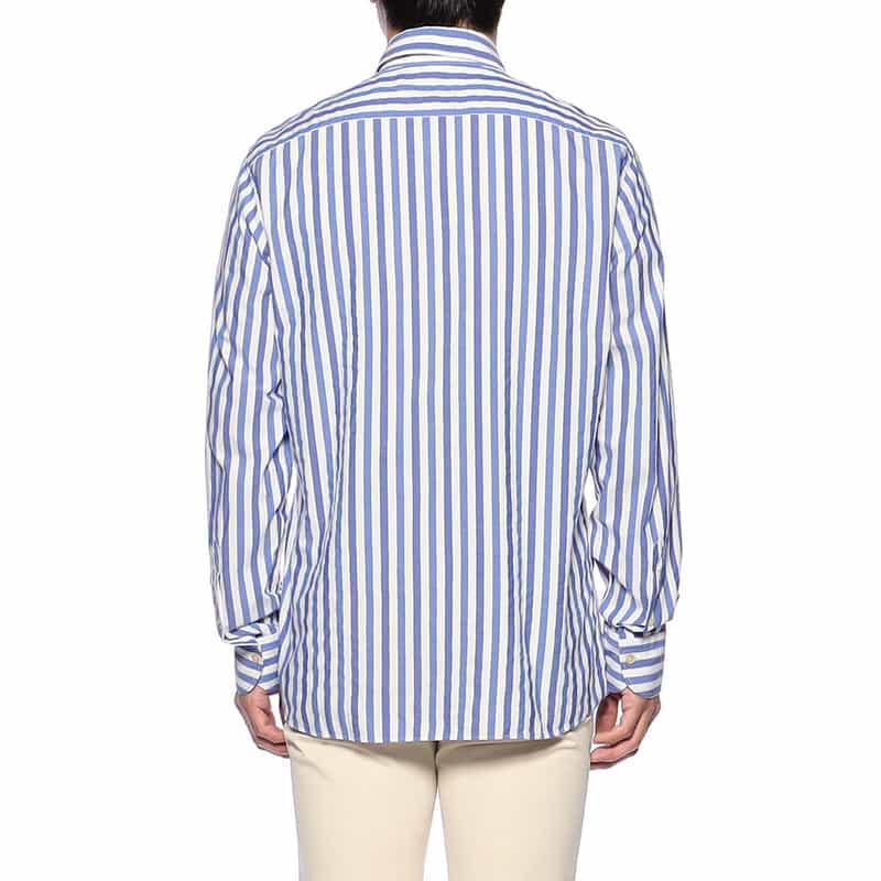 ALESSANDRO GHERARDI ストライプ柄シャツ BLUE