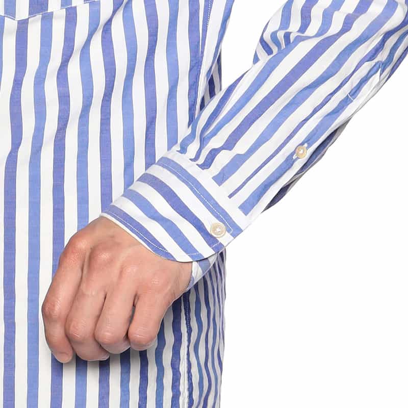 ALESSANDRO GHERARDI ストライプ柄シャツ BLUE