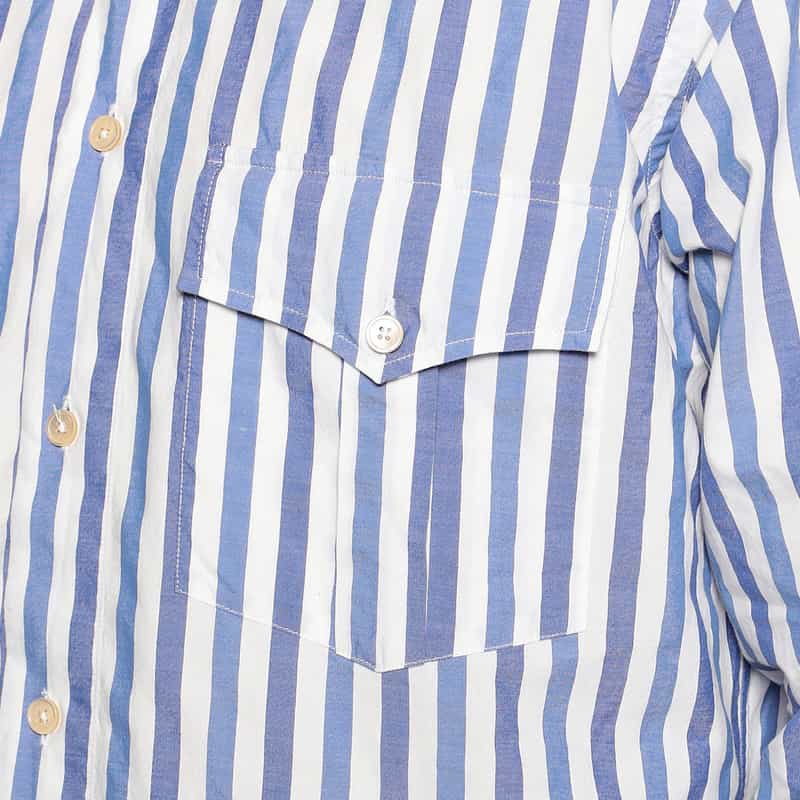ALESSANDRO GHERARDI ストライプ柄シャツ BLUE
