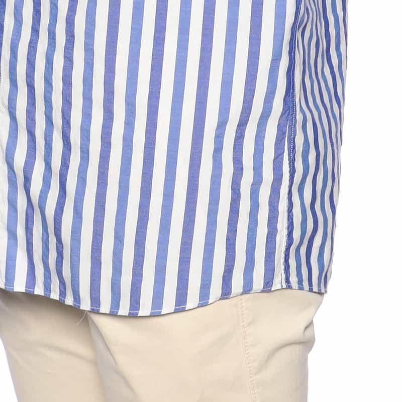 ALESSANDRO GHERARDI ストライプ柄シャツ BLUE