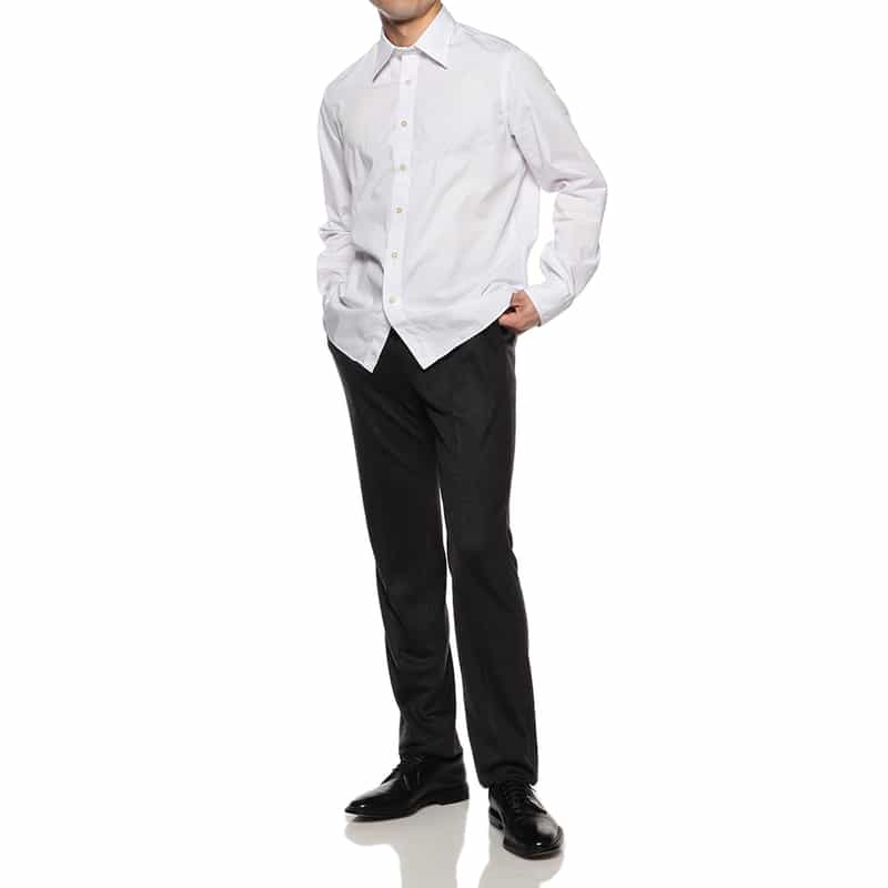 ALESSANDRO GHERARDI コットンポプリンシャツ "ARMY" WHITE