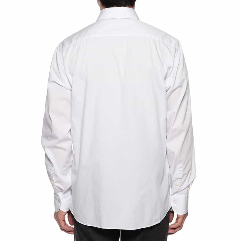 ALESSANDRO GHERARDI コットンポプリンシャツ "ARMY" WHITE