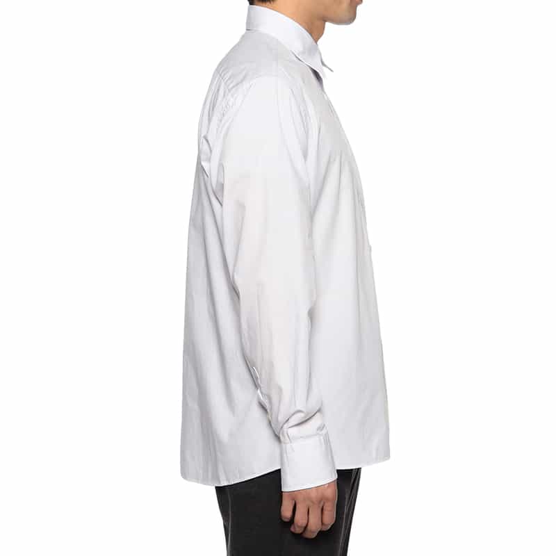 ALESSANDRO GHERARDI コットンポプリンシャツ "ARMY" WHITE