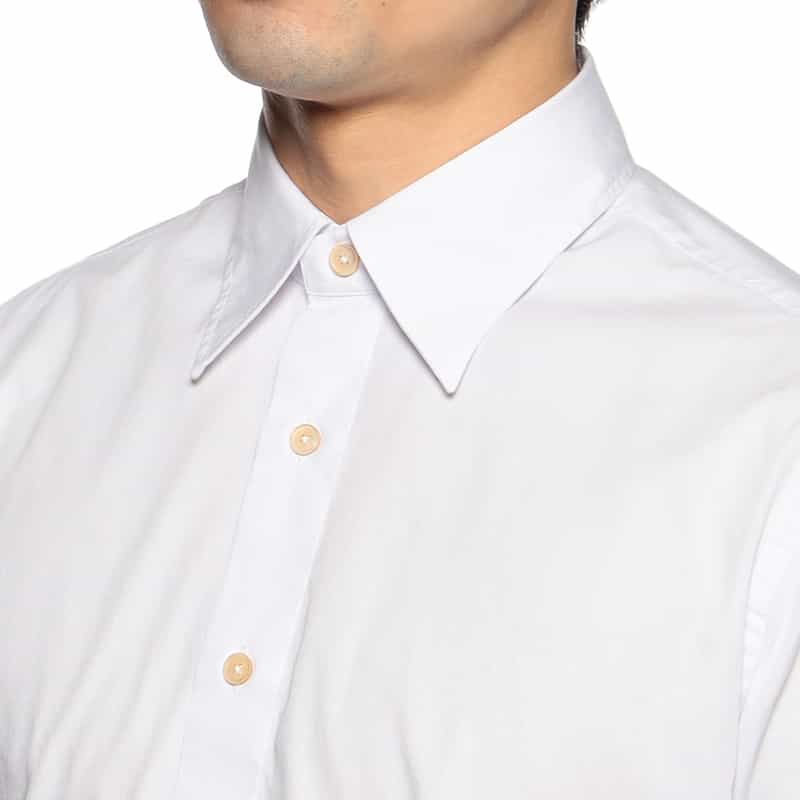 ALESSANDRO GHERARDI コットンポプリンシャツ "ARMY" WHITE