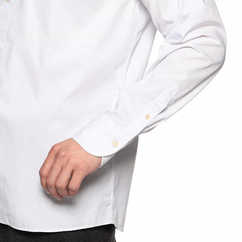 ALESSANDRO GHERARDI コットンポプリンシャツ "ARMY" WHITE