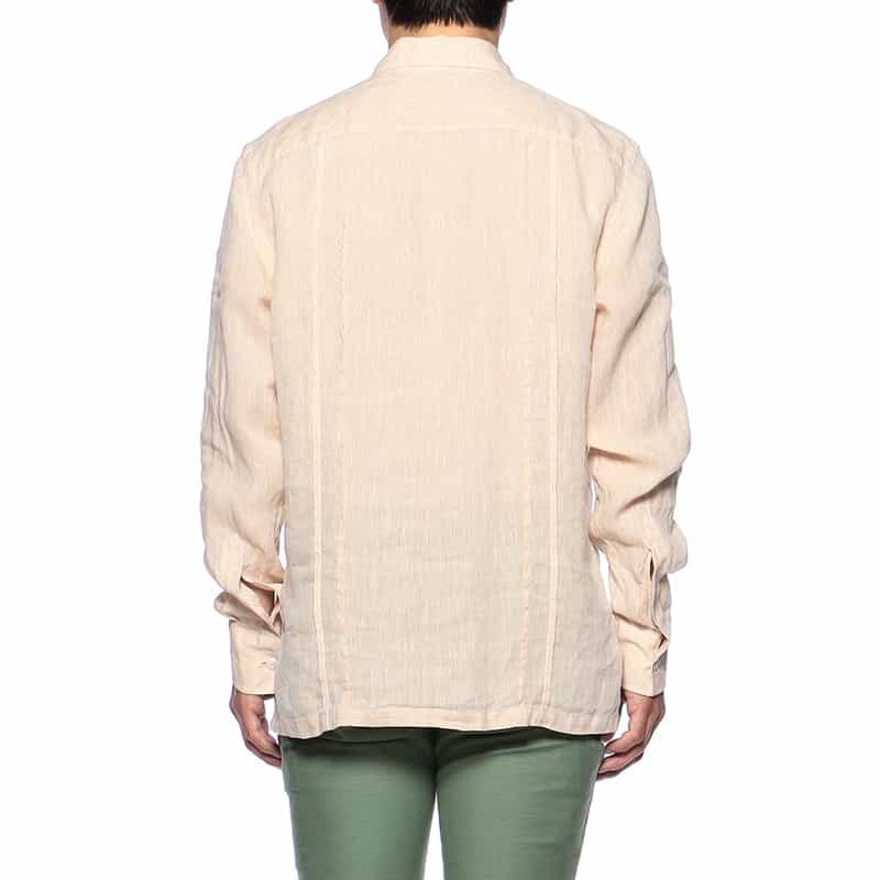 ALESSANDRO GHERARDI リネンキューバシャツ BEIGE