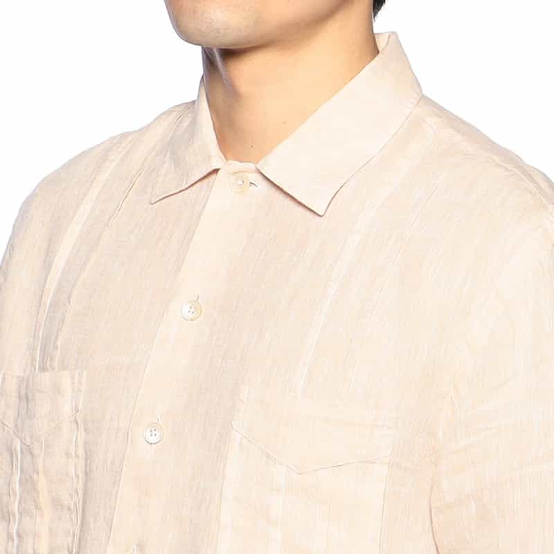 ALESSANDRO GHERARDI リネンキューバシャツ BEIGE